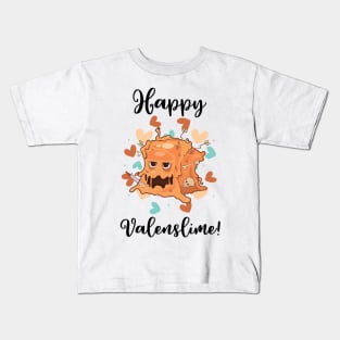 Happy Valenslime Roleplaying Video Game RPG Geek Couple Gift Kids T-Shirt